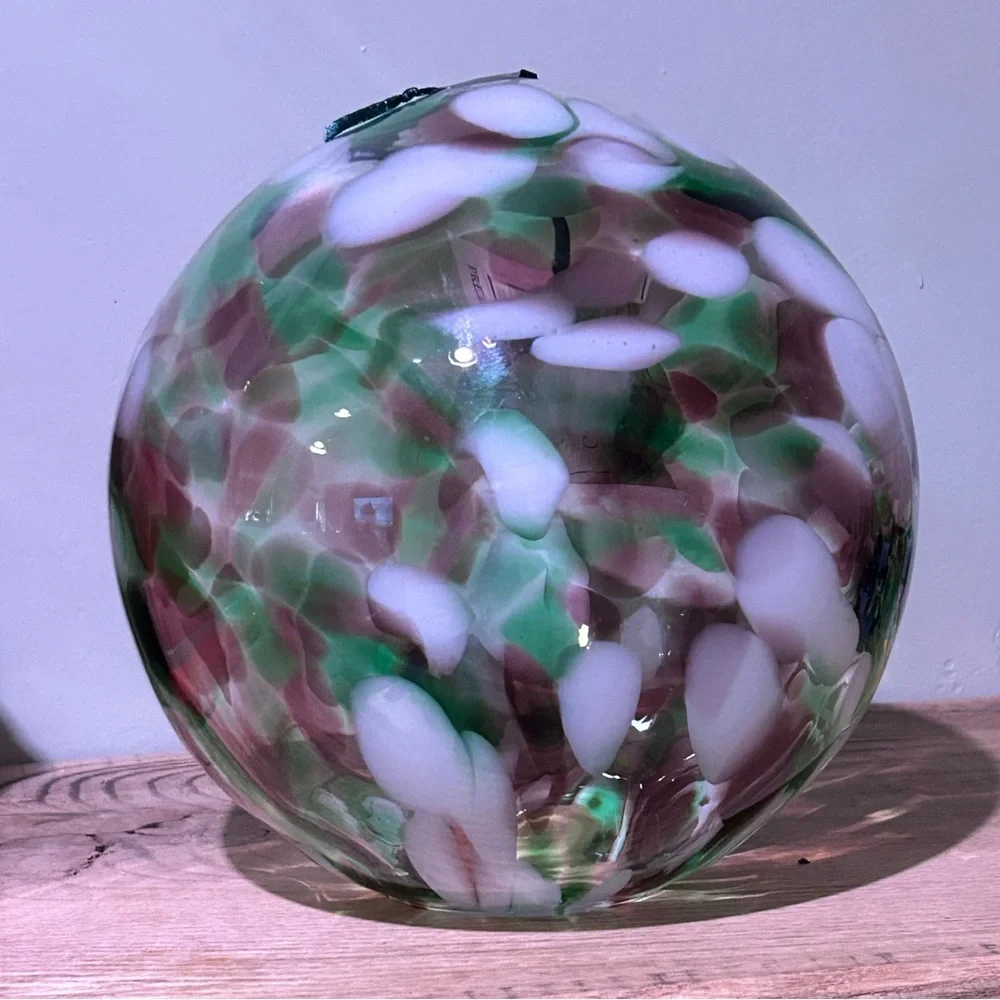 ZORZA Made In Poland Handblown Glass Tabletop Orb Ornament NWTS